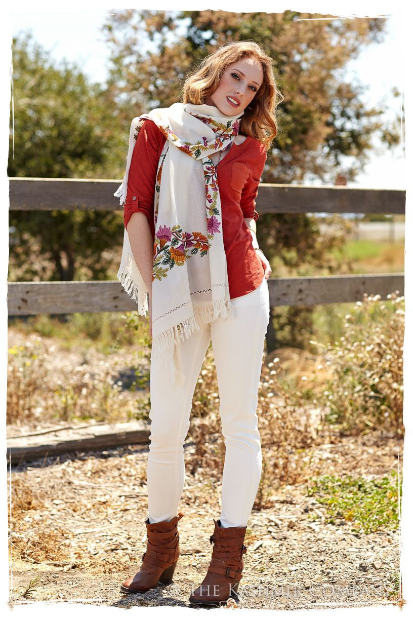 Frontiere Jardin de Lilas Mascarade Shawl