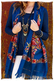 Jardin de Corsaire Bleu Shawl