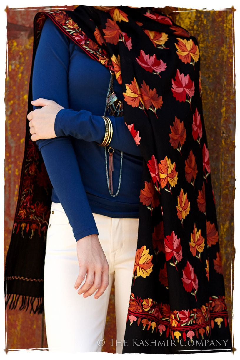 Les Nouvelles Maple Noir Renoir Shawl