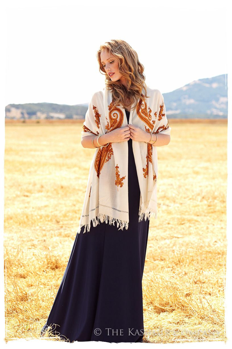 Copper d'Ivoire Paisley Shawl