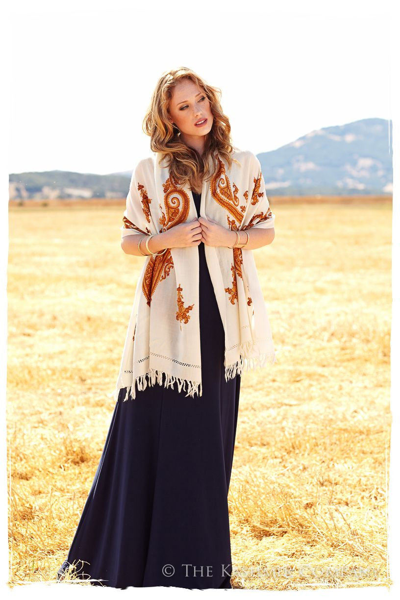 Copper d'Ivoire Paisley Shawl