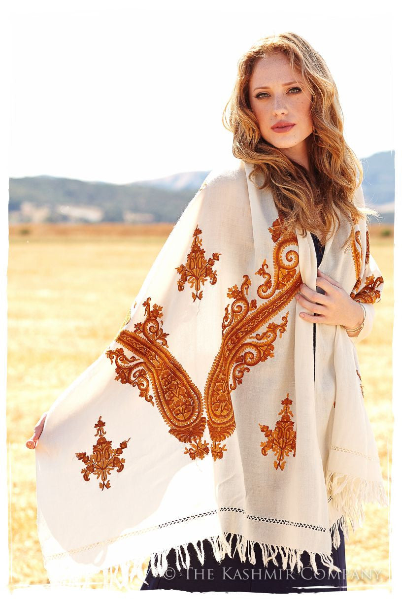 Copper d'Ivoire Paisley Shawl
