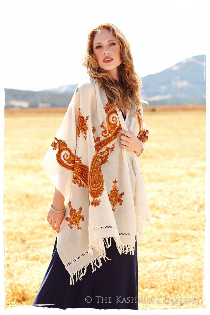Copper d'Ivoire Paisley Shawl