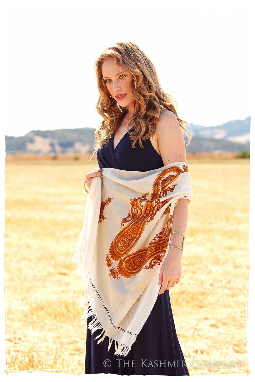 Copper d'Ivoire Paisley Shawl