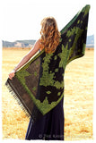Frontiere des Feuilles Juniper Shawl