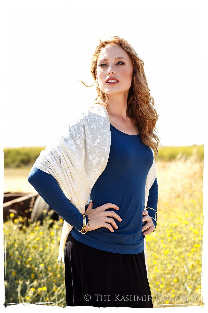 Champenois de Blanc Ivoire Shawl