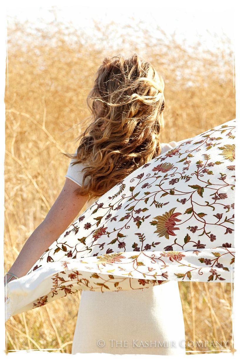 Jardin Gold Antoinette Ivory Shawl