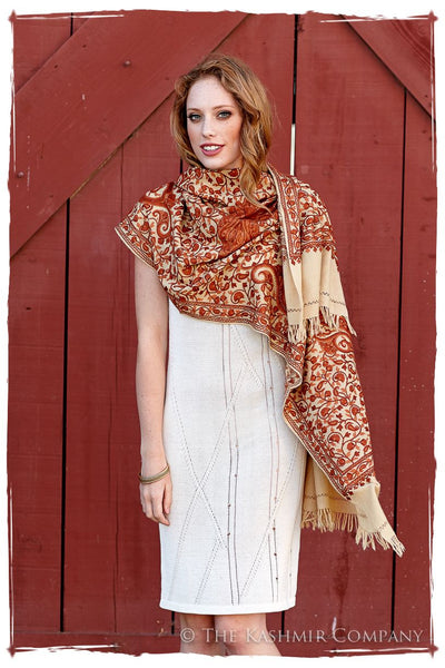 Jardin de Copper Paisley Shawl