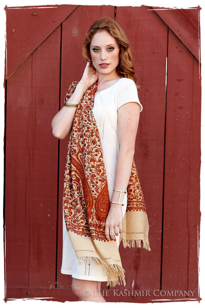 Jardin de Copper Paisley Shawl