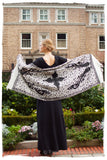 Soirée en Noir et Blanc Royale Paisley Shawl