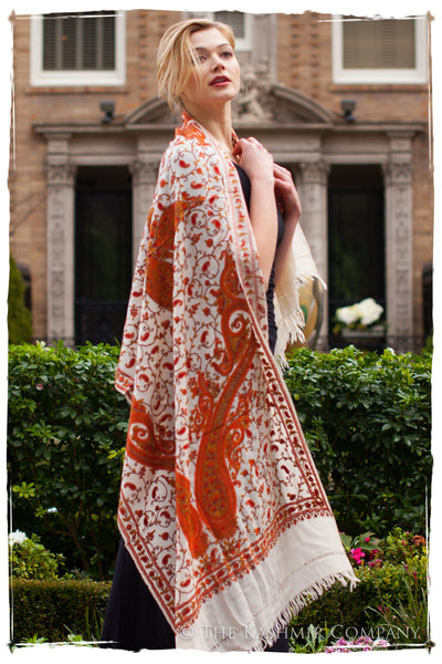 Rococo Oranj Ambere Royale Paisley Shawl