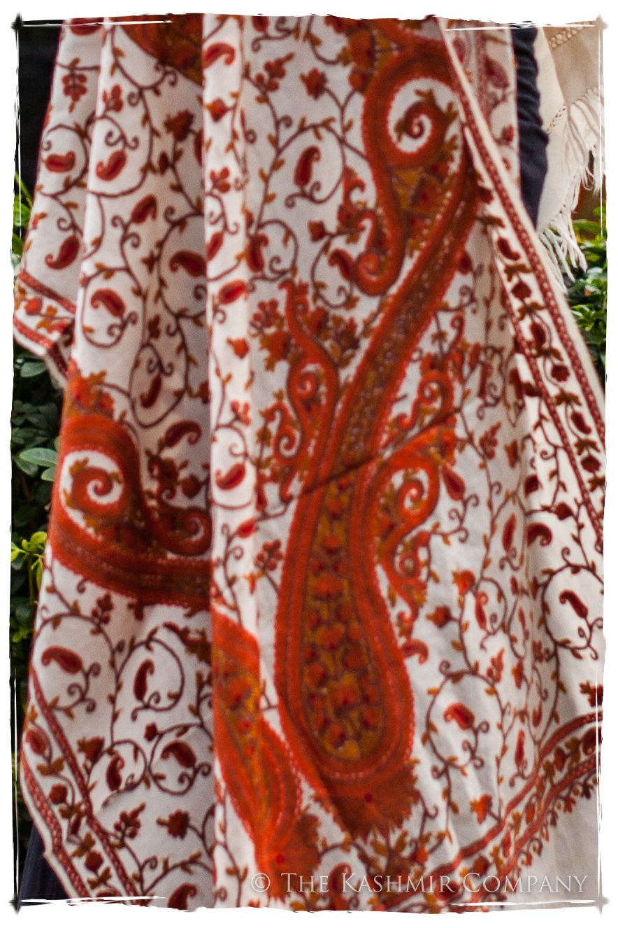Rococo Oranj Ambere Royale Paisley Shawl