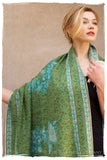 Jardin d'émeraudes Paisley Antiquaires Shawl