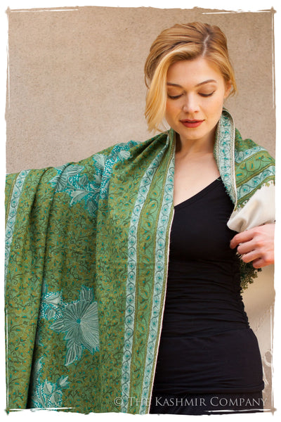 Jardin d'émeraudes Paisley Antiquaires Shawl