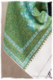 Jardin d'émeraudes Paisley Antiquaires Shawl