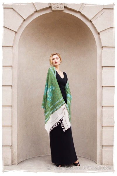 Jardin d'émeraudes Paisley Antiquaires Shawl