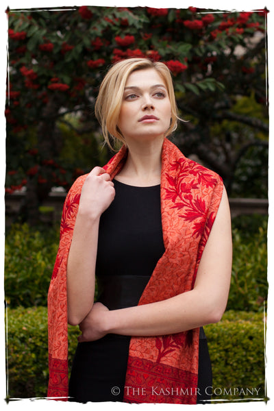 Jardin de Rouge Paisley Antiquaires Shawl