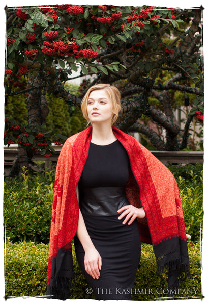 Jardin de Rouge Paisley Antiquaires Shawl