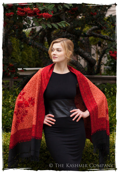 Jardin de Rouge Paisley Antiquaires Shawl