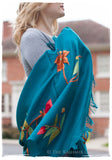 Je Ne Sais Quoi Jardin bleu fleurs Shawl