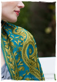 Ocean Bleu Royale Paisley Shawl