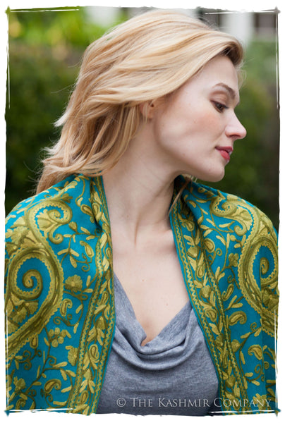 Ocean Bleu Royale Paisley Shawl