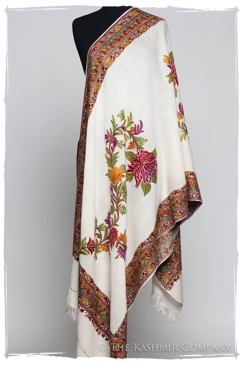 Trois Frontières Rose Rubis Ivoire Pauline Shawl
