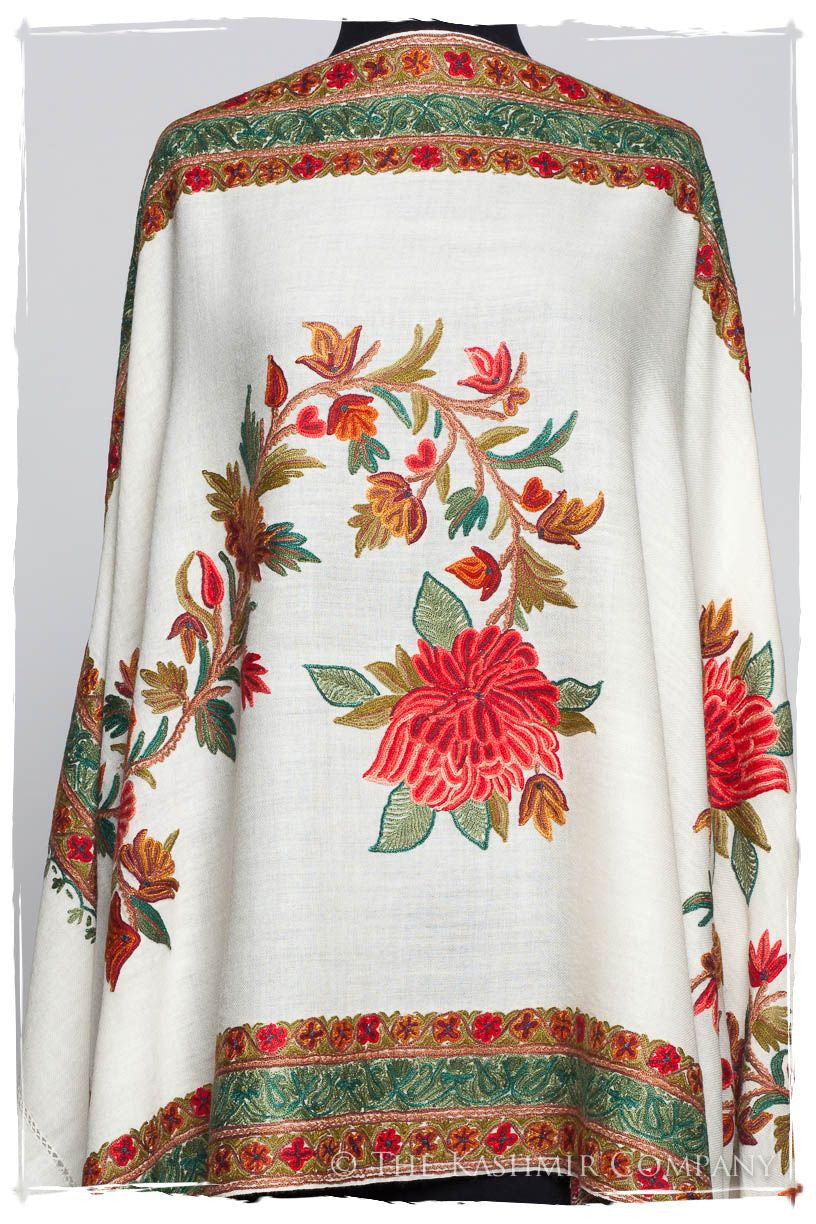 Trois Frontières Rose Organique Ivorie Pauline Shawl