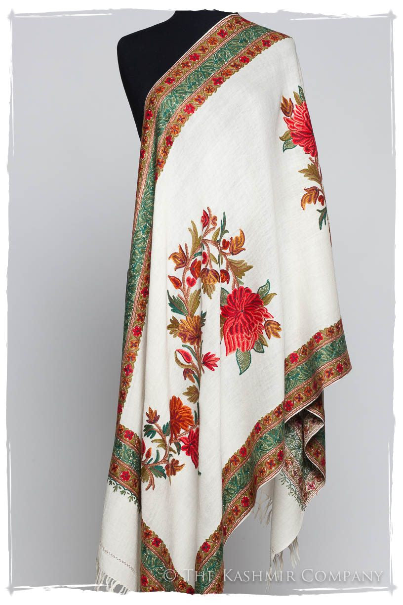 Trois Frontières Rose Organique Ivorie Pauline Shawl