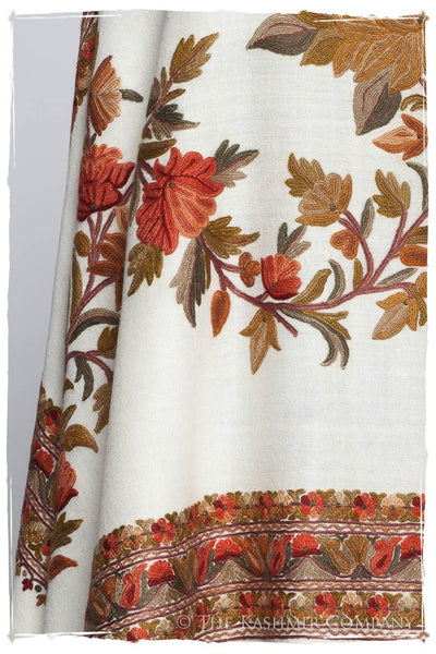 Trois Frontières Mughal Jardin Ivorie Pauline Shawl