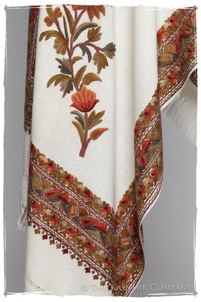 Trois Frontières Mughal Jardin Ivorie Pauline Shawl