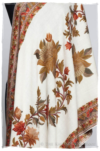 Trois Frontières Mughal Jardin Ivorie Pauline Shawl