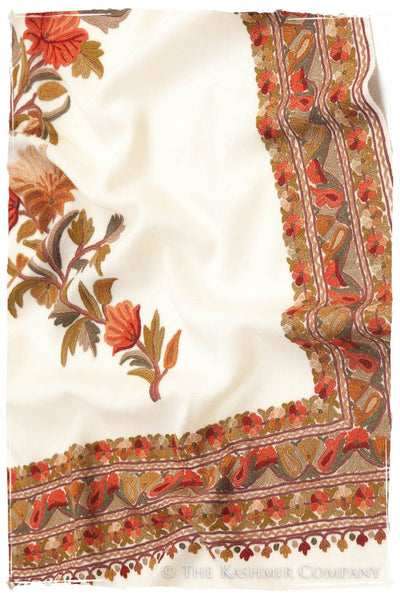 Trois Frontières Mughal Jardin Ivorie Pauline Shawl