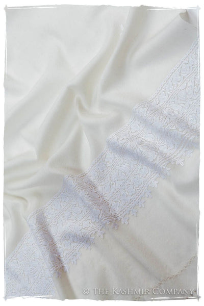 Blanc Trois Frontières Ivoire Jardin Gift Shawl