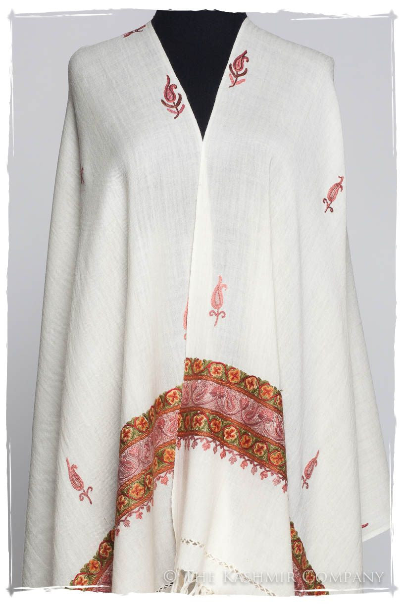 Orchidée Rose Trois Frontières Ivoire Gift Shawl
