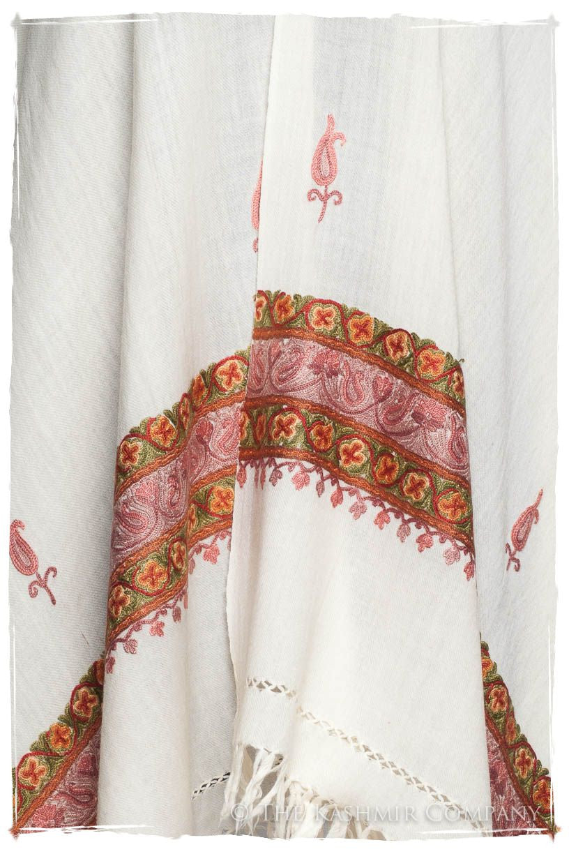 Orchidée Rose Trois Frontières Ivoire Gift Shawl