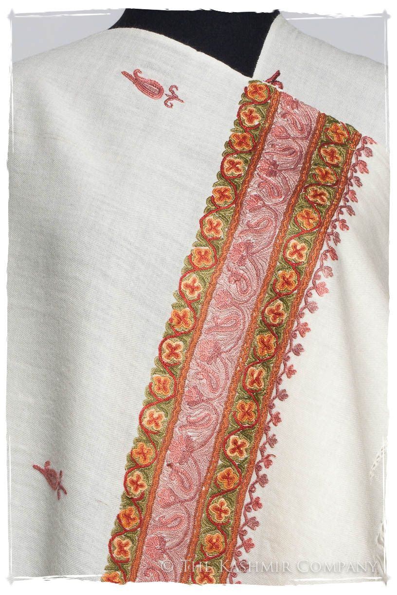Orchidée Rose Trois Frontières Ivoire Gift Shawl