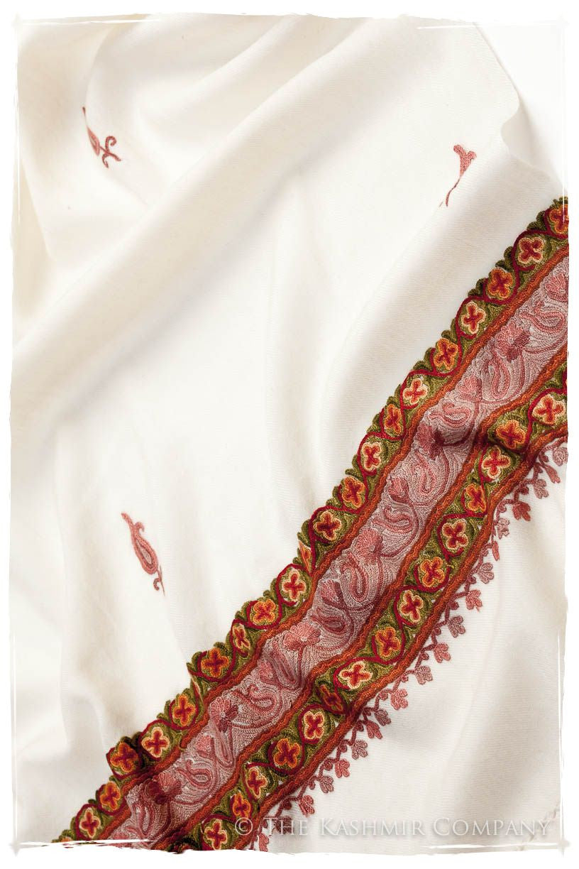 Orchidée Rose Trois Frontières Ivoire Gift Shawl
