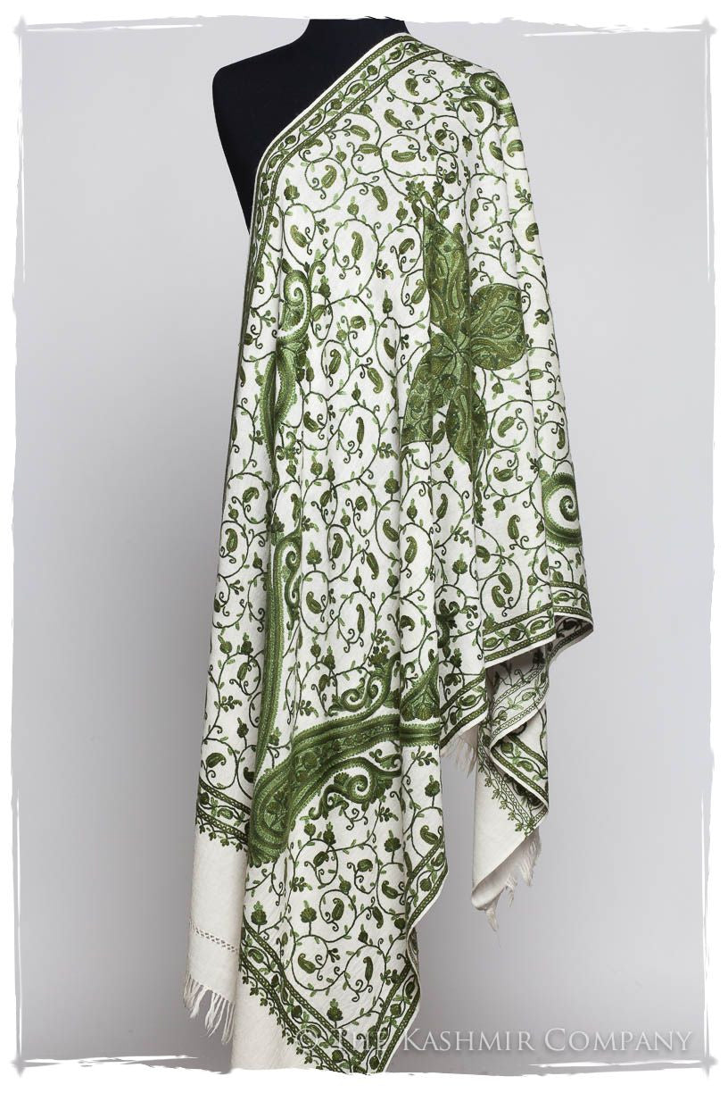 Rococo Emerald Royale Paisley Shawl