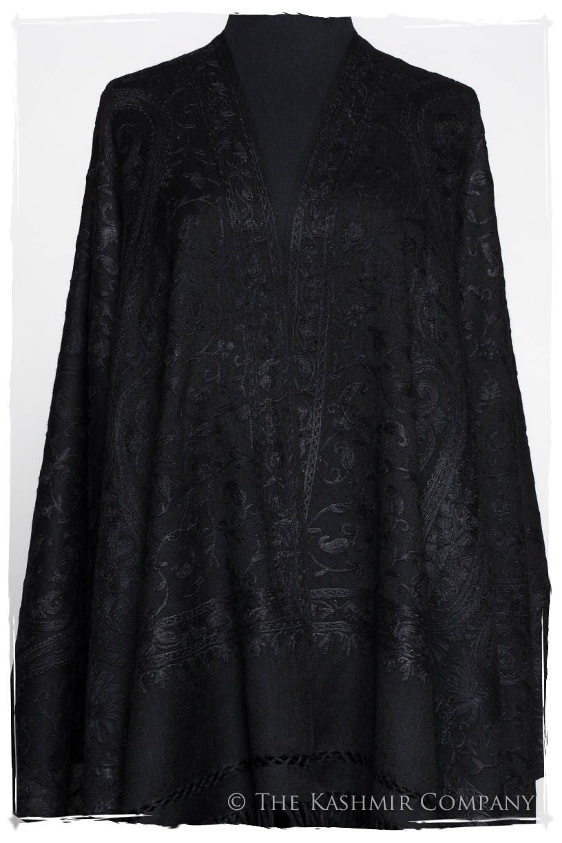 Onyx Bijou Royale Paisley Noir Shawl