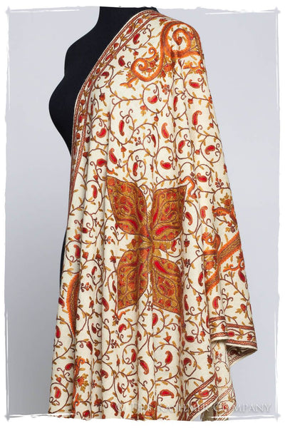 Champagne de Rouge Royale Paisley Shawl