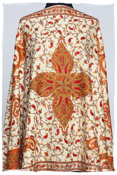 Champagne de Rouge Royale Paisley Shawl