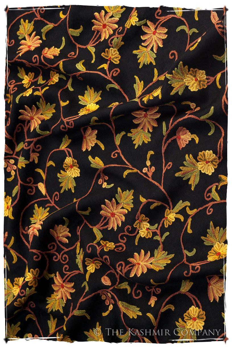 Henna Spice Jardin Antoinette Noir Shawl