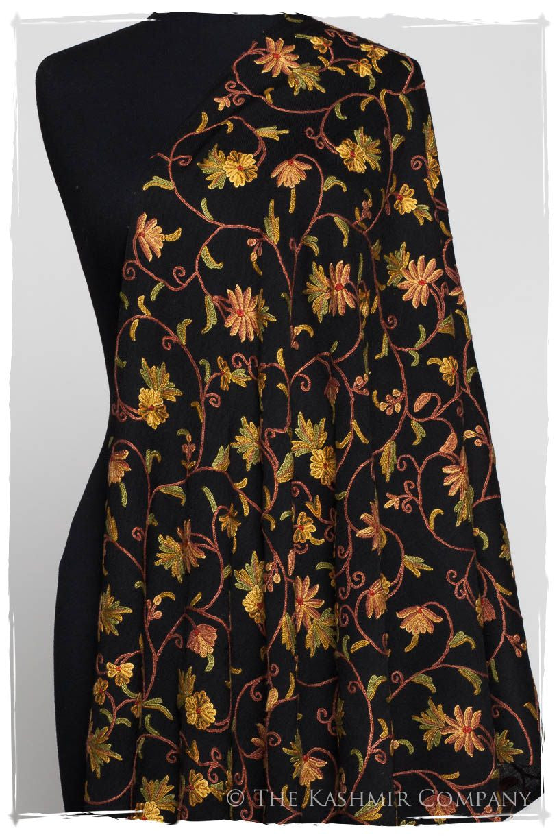 Henna Spice Jardin Antoinette Noir Shawl