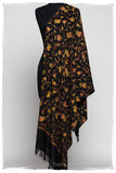 Henna Spice Jardin Antoinette Noir Shawl