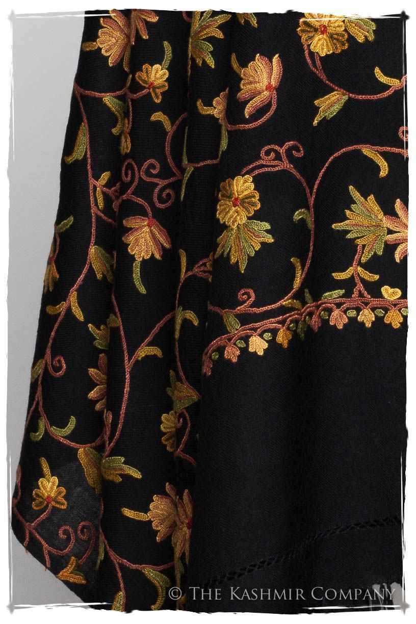 Henna Spice Jardin Antoinette Noir Shawl