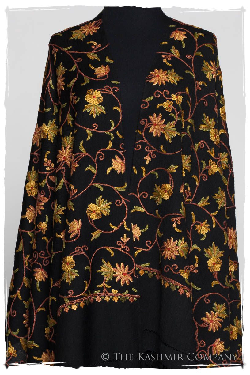 Henna Spice Jardin Antoinette Noir Shawl