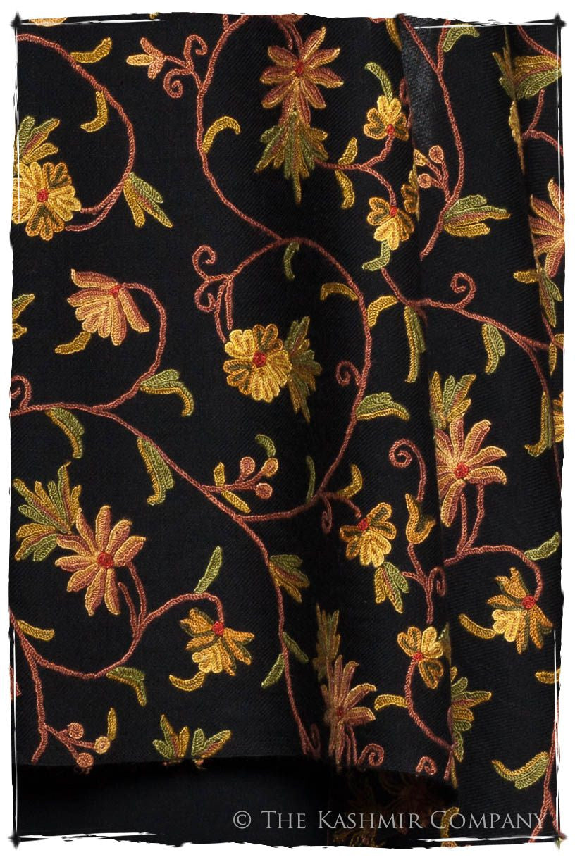Henna Spice Jardin Antoinette Noir Shawl