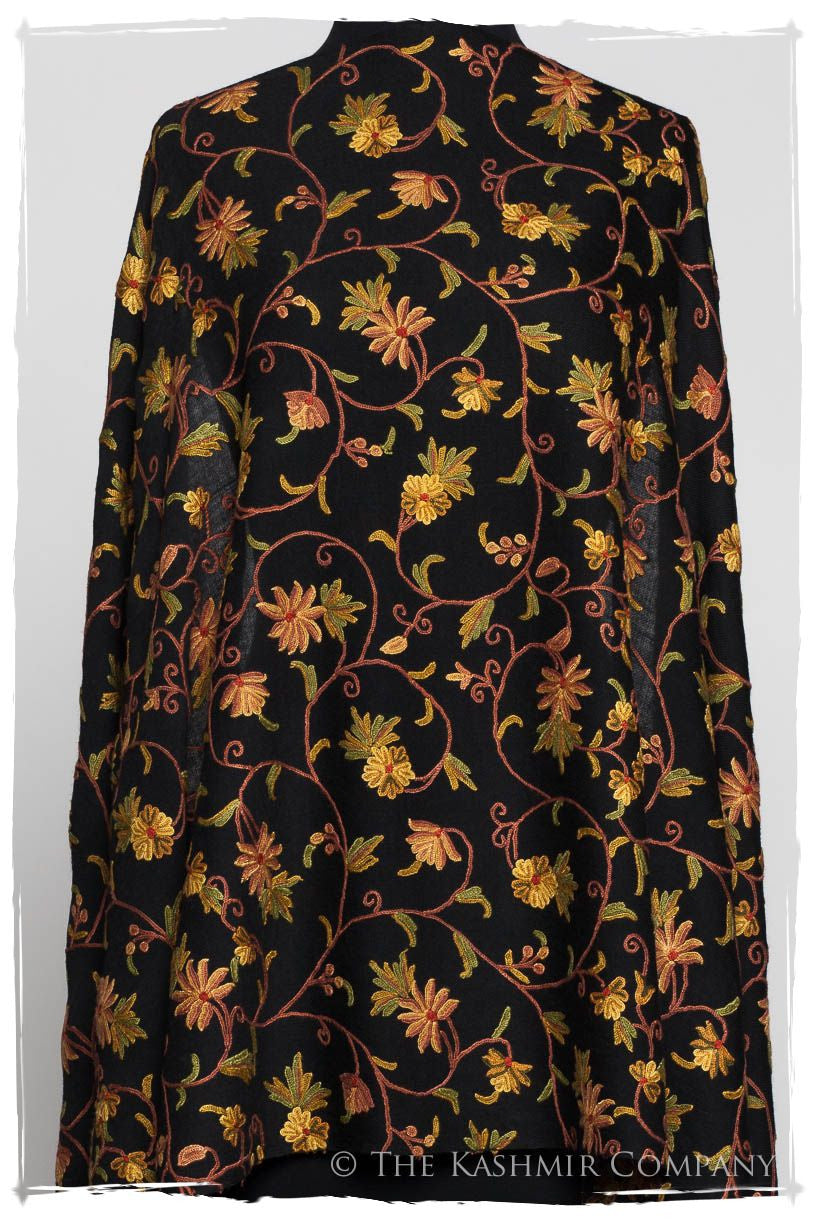 Henna Spice Jardin Antoinette Noir Shawl