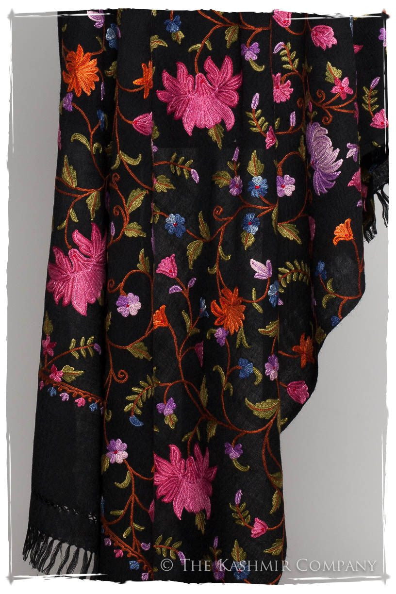 Lilac Orchid Jardin Antoinette Noir Shawl